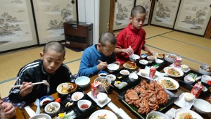 H30 陸前高田（志田旅館　夕食　カニ三昧）